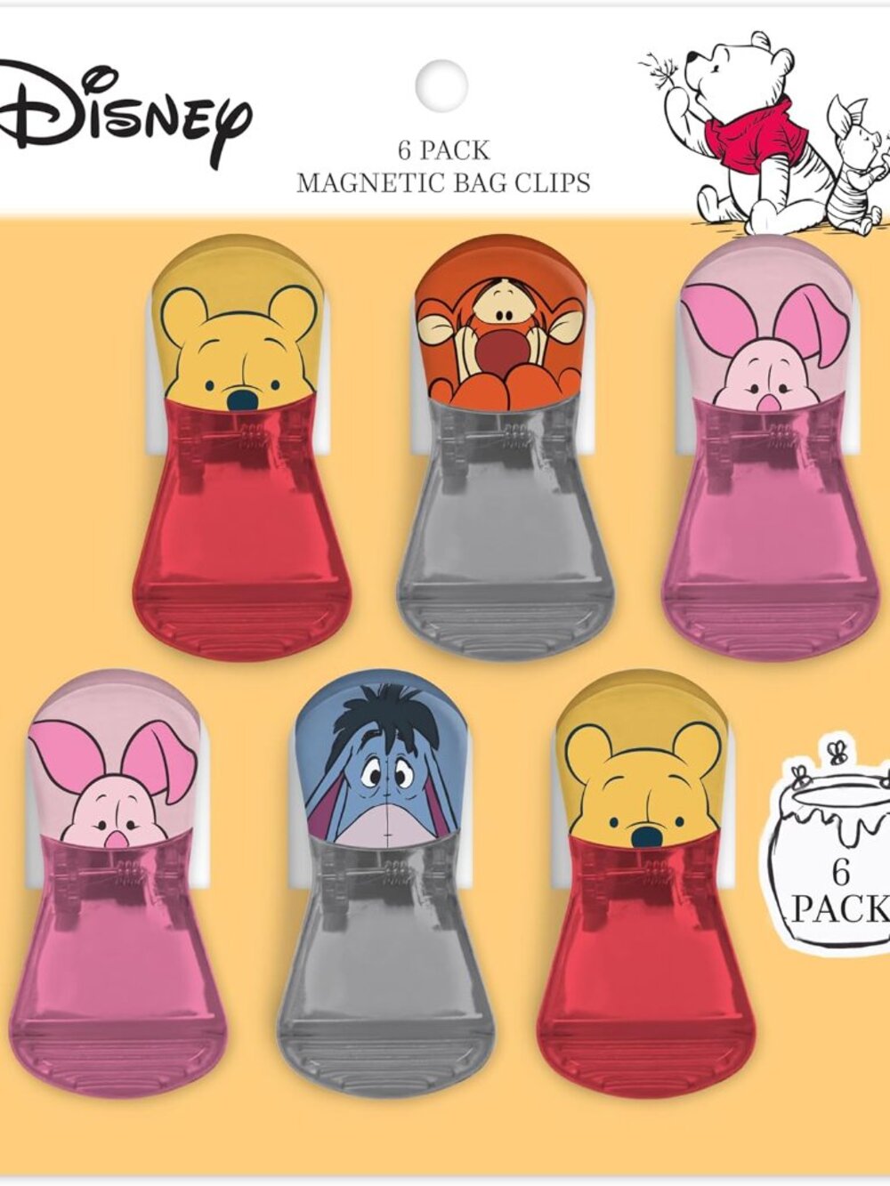 Winnie the Pooh & friends Magnet clips